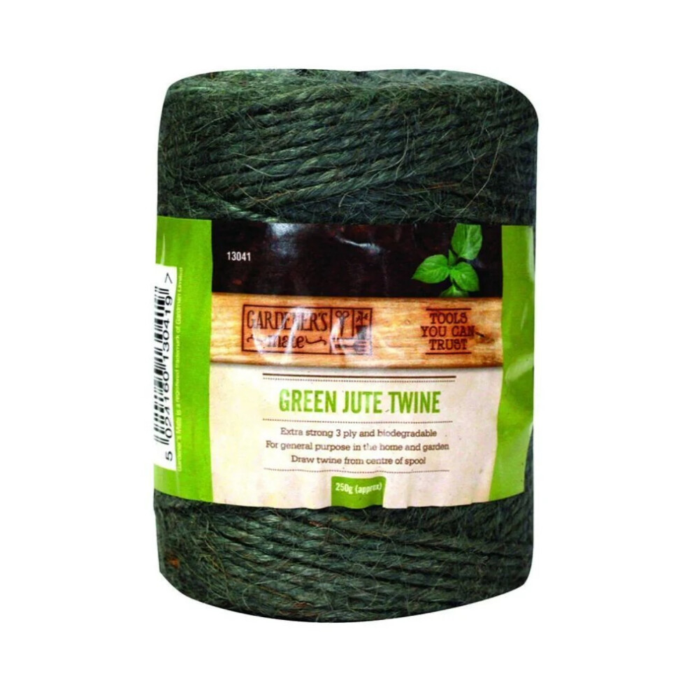 Gardman Jute Twine 100% Natural Biodegradable Green 250g