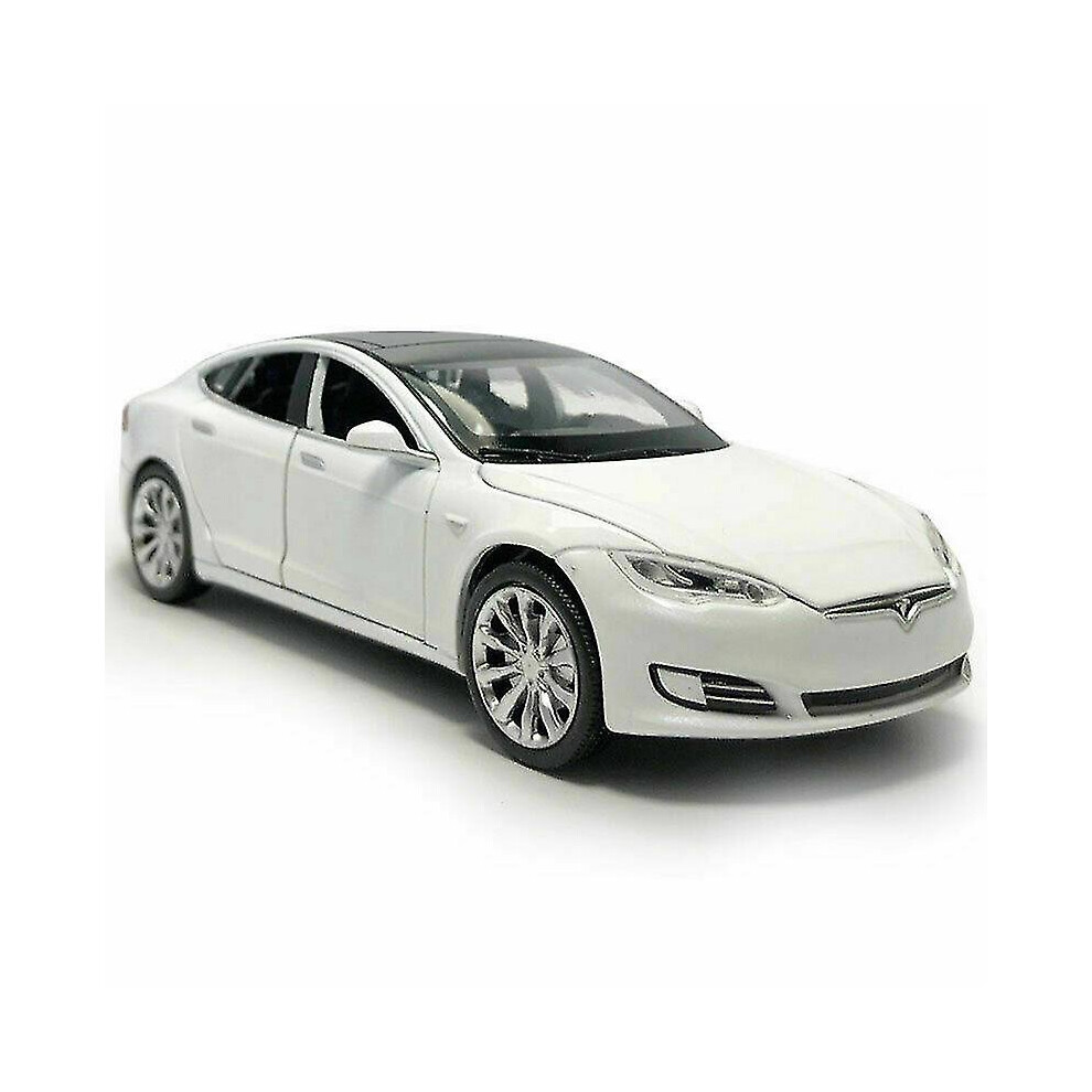 (White) Tesla Model S 100d Diecast Models Car Toy