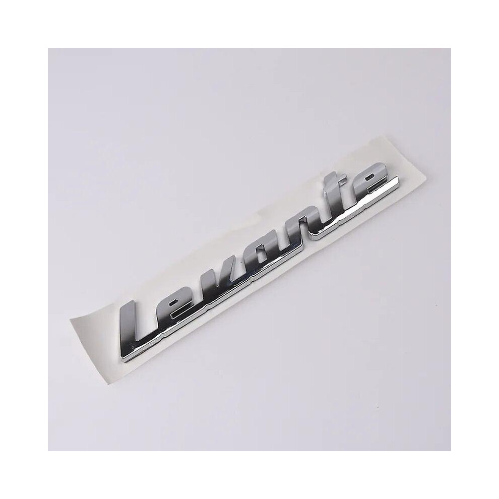 (Chrome) 3D Abs Chrome Logo Levante Emblem Car Badge Trunk Decal For Maserati Levante Stikcer Accessories Black 5413367729104