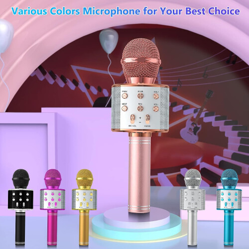 Draadloze Microfoon, Karaoke Bluetooth Microfoon voor Kinderen Volwassenen 1