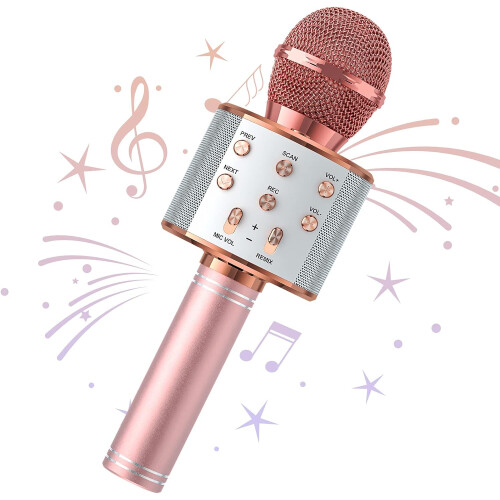 Draadloze Microfoon, Karaoke Bluetooth Microfoon voor Kinderen Volwassenen 2