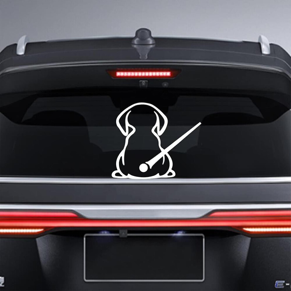 Onxe Waterproof Rear Wiper Decal Cartoon Funny Dog Moving Tail Stickers For Car Rear Dog Windshield Wiper Decal Vinyl Dog Stickers Car (Reflective Whi 5413367734467