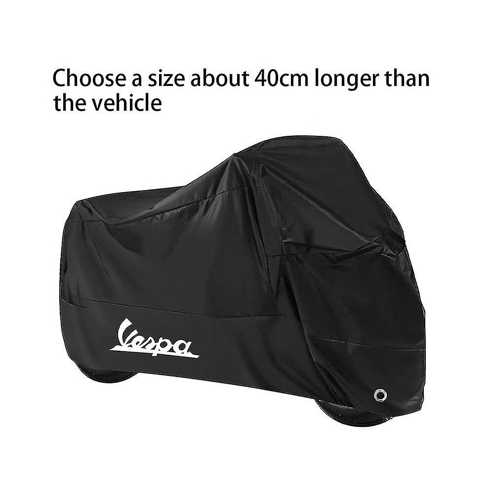 (4Xl For 250Cm) Motorcycle Cover Waterproof Dustproof Uv Protective Outdoor Scooter Cover For Piaggio Vespa Scooter Gts Lx Lxv Sprint Primavera 5413367740116