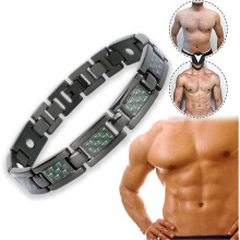 (dark green) Titanium Power Magnetic Bracelet, Magnetic Lymph Purifying Bracelet, Titanium Slimming Therapy Magnetic Bracelet, Magnetic Bracelet For Men, Relieve A