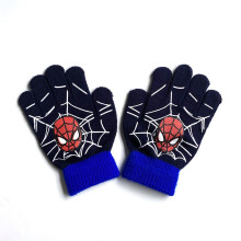 (B) Spiderman Kids Boys Super Hero Full Finger Gloves Warm Winter Knitted Thermal Glove Mittens Gifts