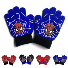 (D) Spiderman Kids Boys Super Hero Full Finger Gloves Warm Winter Knitted Thermal Glove Mittens Gifts