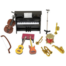 Miniature Musical Instrument Set 12pcsmini Musical Instrument Model Decoration Accessories