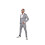 (Small 38/40") Psychedelic Suit - Monochrome , 60's / 70's / 80's 1