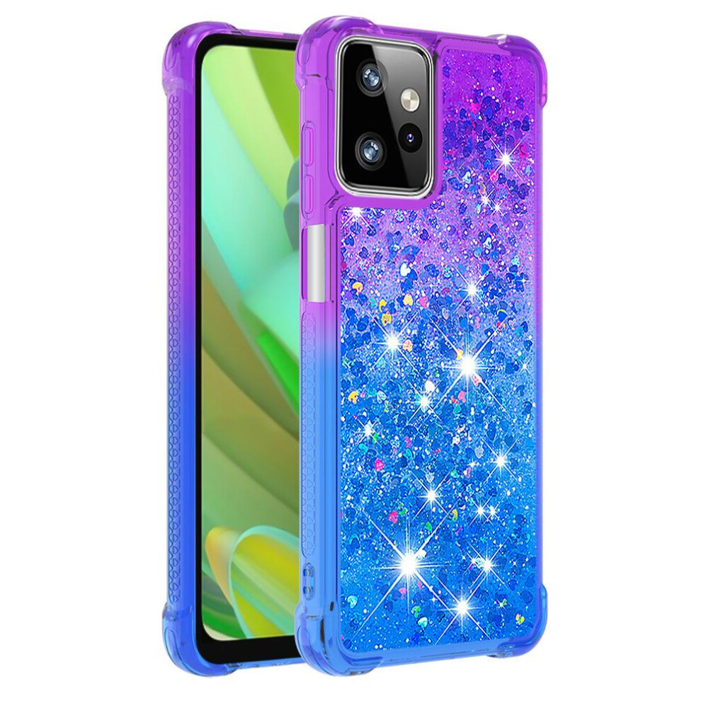 ( Purplish) Case For Motorola Moto G Power 2023 Liquid Glitter Funny Bling Shiny Crystal Flowing Sparkle Moving Cover Clear Bumper Blue 764762733223