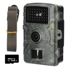 (With 32G Card) 16MP 1080P Portable Taking Trail Camera Outdoor Huntings Animal Observation Monitoring Camera Photo Video Taking IP66 Waterproof