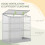 Outsunny Outsunny 4x2ft 3-Tier Greenhouse Outdoor Plant Grow Aluminium Frame w/ Roof Door 3