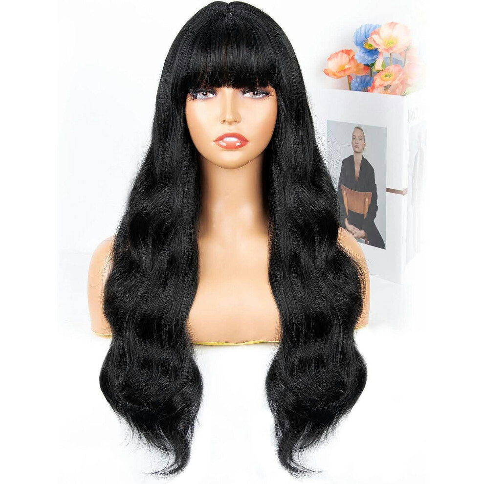 (1B #) Foreign Trade New Wig European And American Wigs Of Qi Wigs, Bangs Big Wave Long Curly Hair, Fibrous Head Wig Wig Wigs