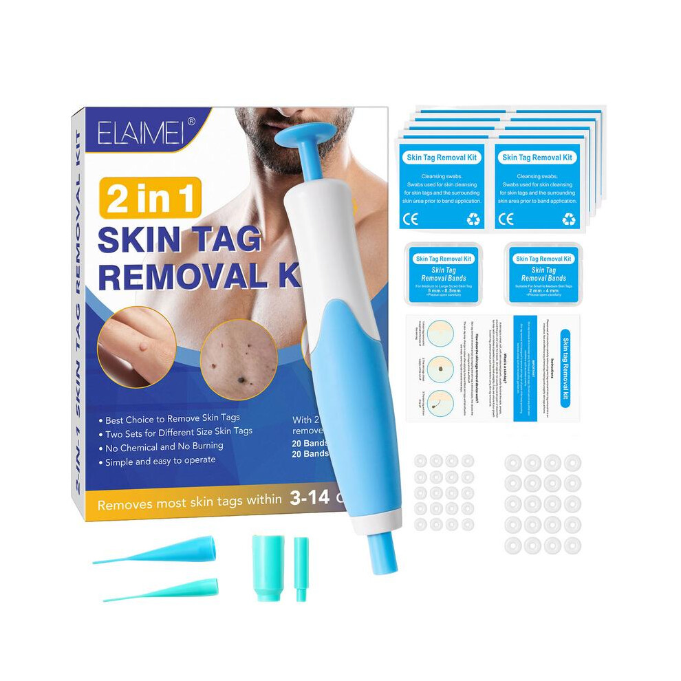 Kit Auto Skin Tag Remover Painless Mole Wart Remover With Cleansing Swabs Facial Beauty Tool Painless Effective