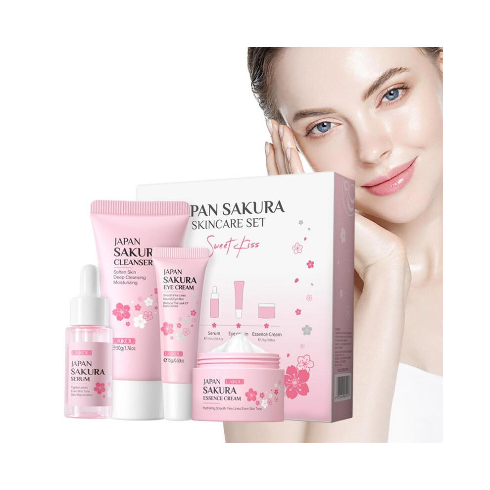 Rowjow Sakura Skin Care Set Lift, Moisturize, Cleanse, & Nourish