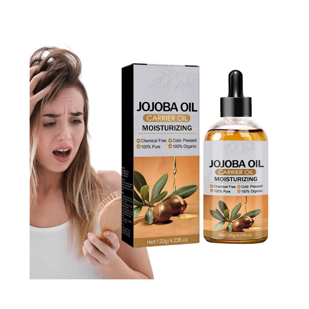 Natural Organic Jojoba Oil for Hair Hair Strengthening Mild Oil with Jojoba Dry Hair Nourishment Oil for Hair Salon Traveling