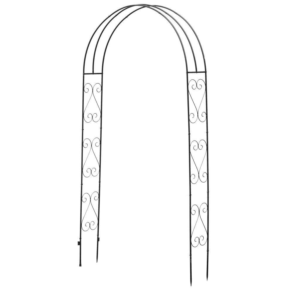 Metal Decorative Curly Garden Arch Rose Climbing Plants Archway Path