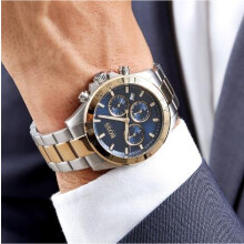 Hugo Boss 1513767 Hero Sport Blue & Silver Gold-Tone Men's Watch, 45mm Stainless Steel
