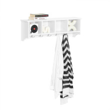 SoBuy® FRG48-L-W, Wall Storage Display Shelf Cabinet Wall Coat Rack