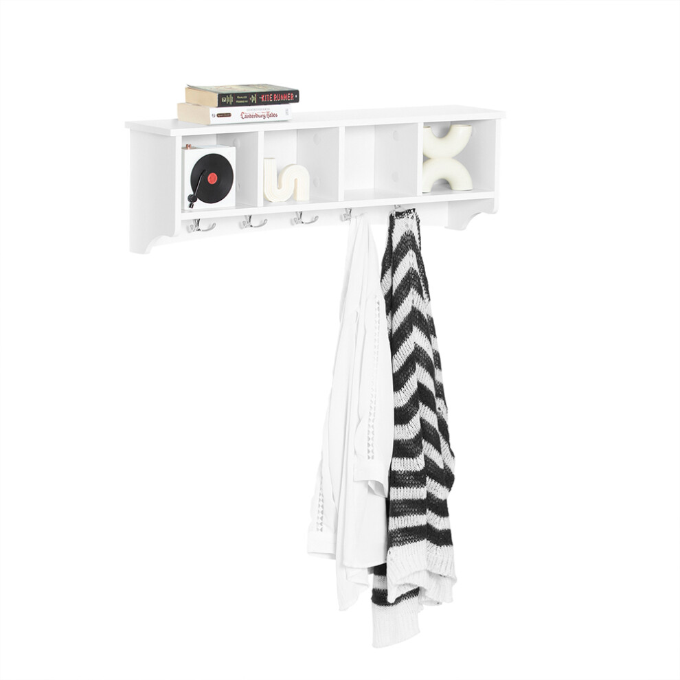 SoBuy® FRG48-L-W, Wall Storage Display Shelf Cabinet Wall Coat Rack