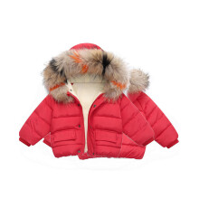(Red, 1-2 Years) Baby Kids Girls Coat Jacket Padded Puffer Warm NEW