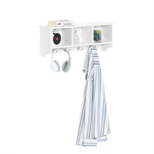 SoBuy® FRG48-W, Wall Storage Display Shelf Cabinet Wall Coat Rack