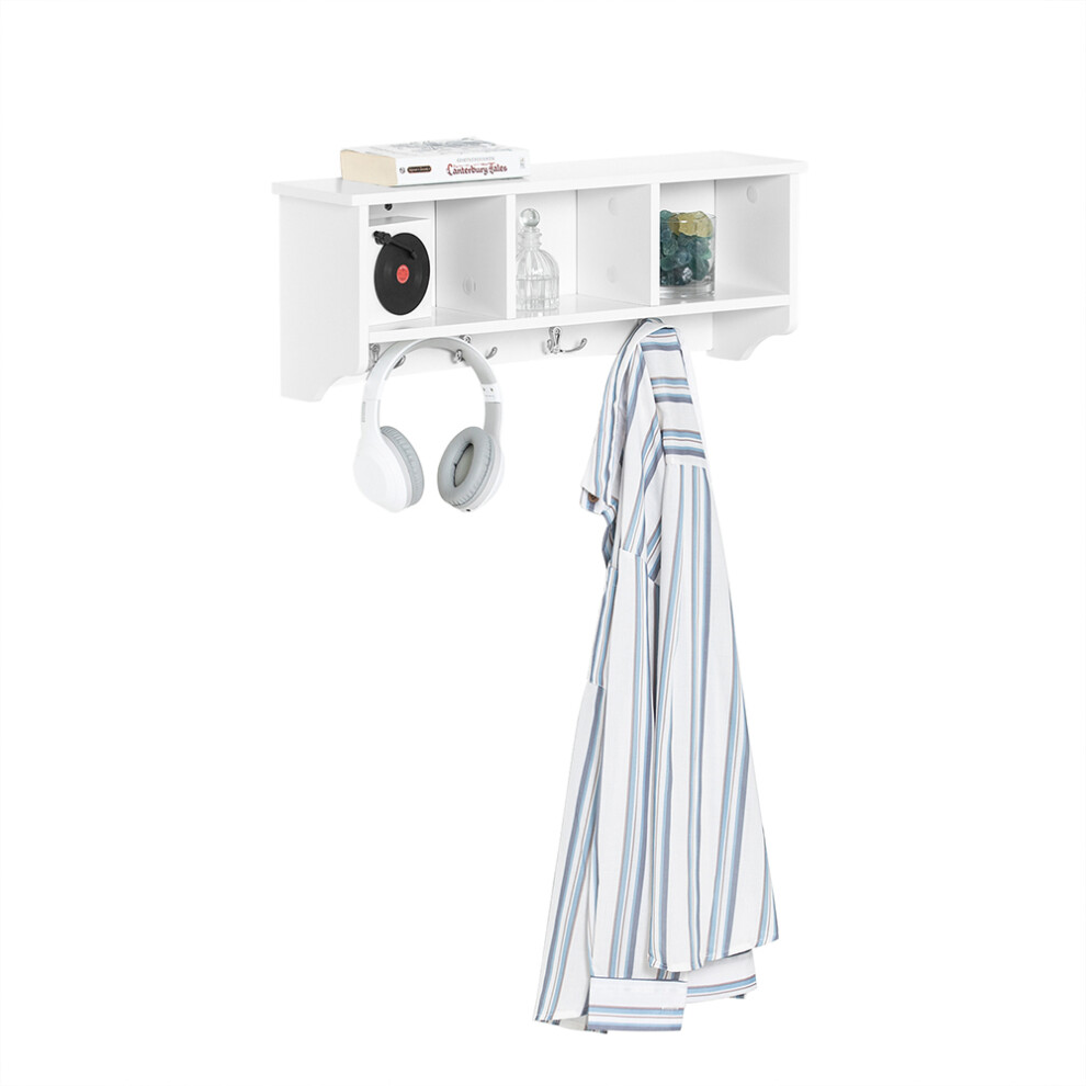 SoBuy® FRG48-W, Wall Storage Display Shelf Cabinet Wall Coat Rack
