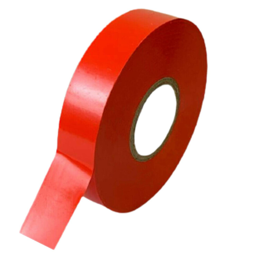 (Red, 1 Roll) Electrical Insulation Tape Pvc Flame Retardant 19Mm X 20M