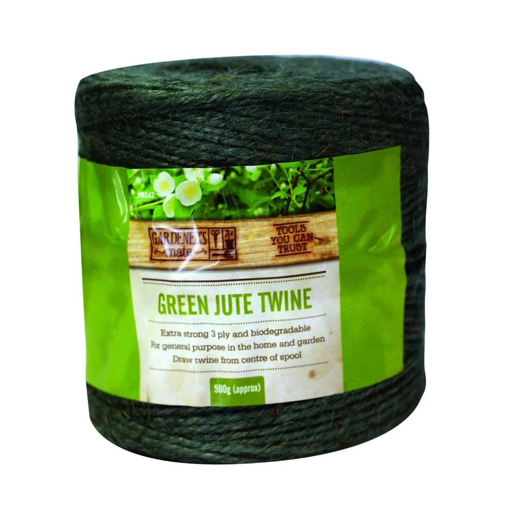 Gardman Jute Twine 100% Natural & Biodegradable 500G Green