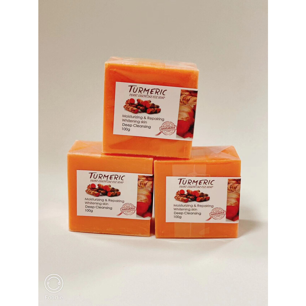 Tumeric Soap Acne Dark Spots Removal Skin Whitening Bodyï¼3x100gï¼