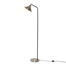 (Floor Lamp, Antique Brass) Litecraft Danica Lights With Shade - 2 Colours