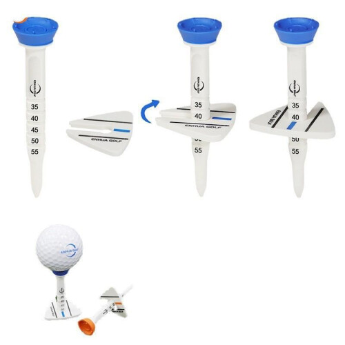 (Royal blue) Rubber golf spikes Golf Tee adjustable height marker 1