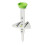 (Yellow-green) Rubber golf spikes Golf Tee adjustable height marker 5