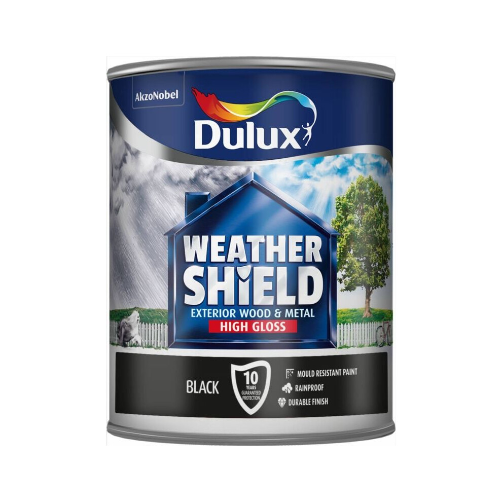 Dulux - Weathershield Exterior Gloss 750ml - Black