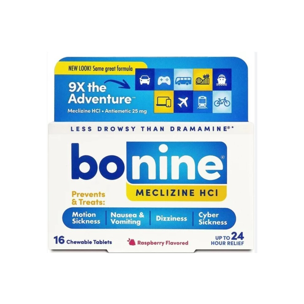 Bonine Faster Acting Nausea Dizziness & Sickness Relief - 16 Tablets