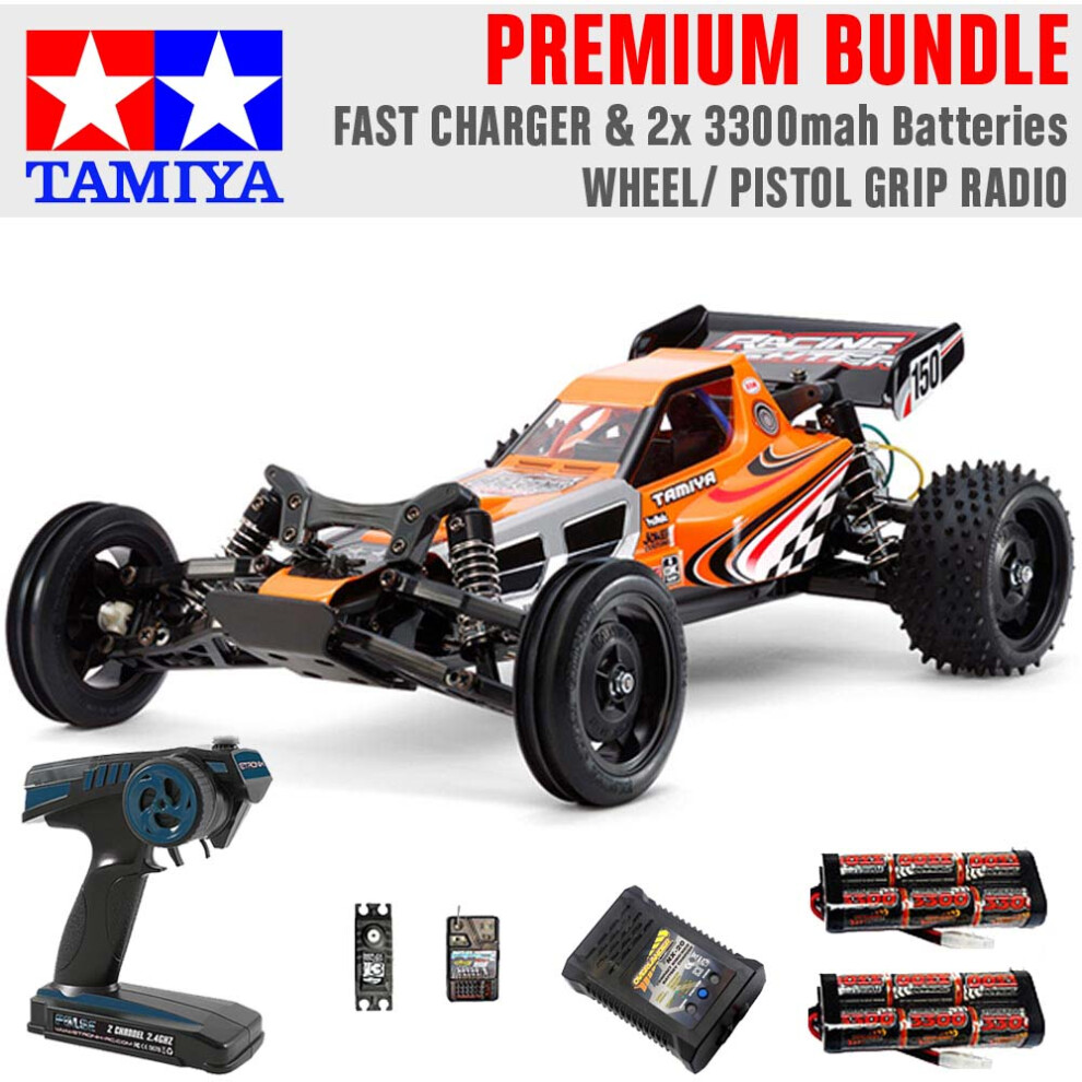 TAMIYA RC 58628 Racing Fighter DT-03 1:10 Premium Wheel Radio Bundle