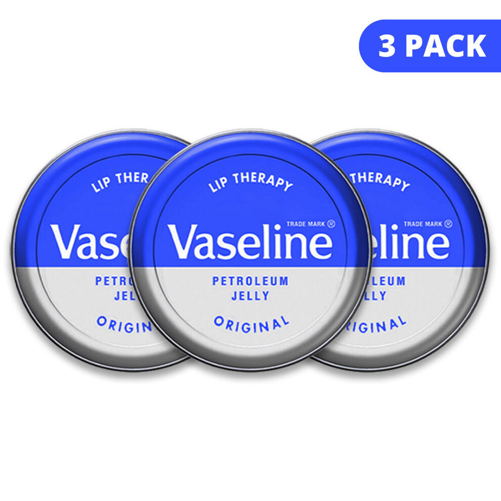 (Original, 3 Pack) Vaseline Lip Therapy  - Aloe Vera, Cocoa Butter, Rosy Lips Balm 20g New