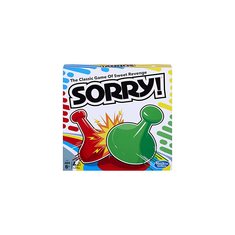 Hasbro Gaming Sorry! Game, Ages 6 And Up, For 2 To 4 Players