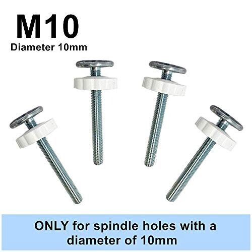 Pressure Mounted Baby Gates Threaded Spindle Rods,4Pcs Spindle Screw Mounted Bolts Kit for Stair