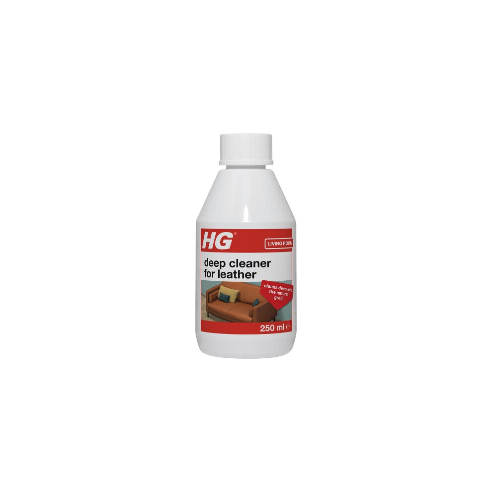 HG Deep Cleaner for Leather, Cleans Leather Sofas, Settees, Chairs & Accessories Deep in The Pores, Safe Caring & Mild Stain Remover, Gentle Water