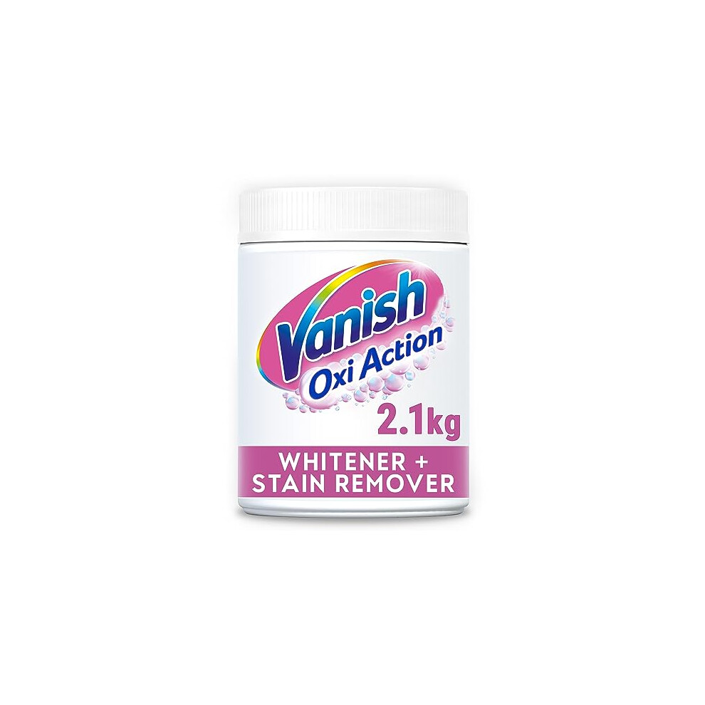 Vanish Oxi Action Laundry Whitener and Stain Remover Powder for Whites 2.1Kg, for Whiter Whites (Packaging May Vary)