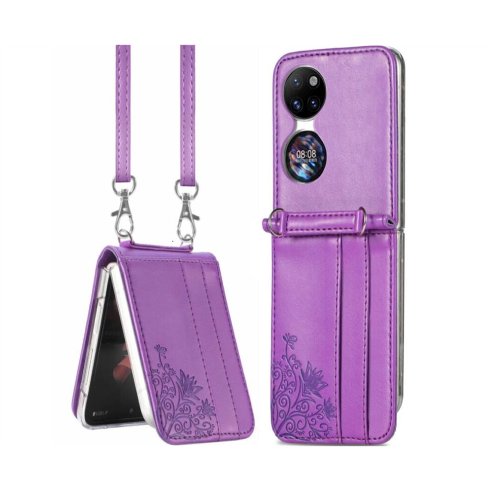 043 Phone Case Diagonal Strap Protective Case Suitable For Huawei P50pocket 766262035081