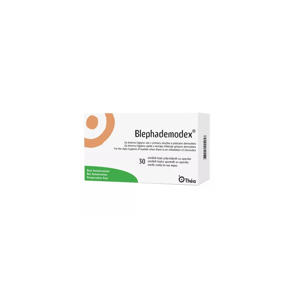 Blephademodex sterile wipes for eyelid hygiene, 30 pieces,