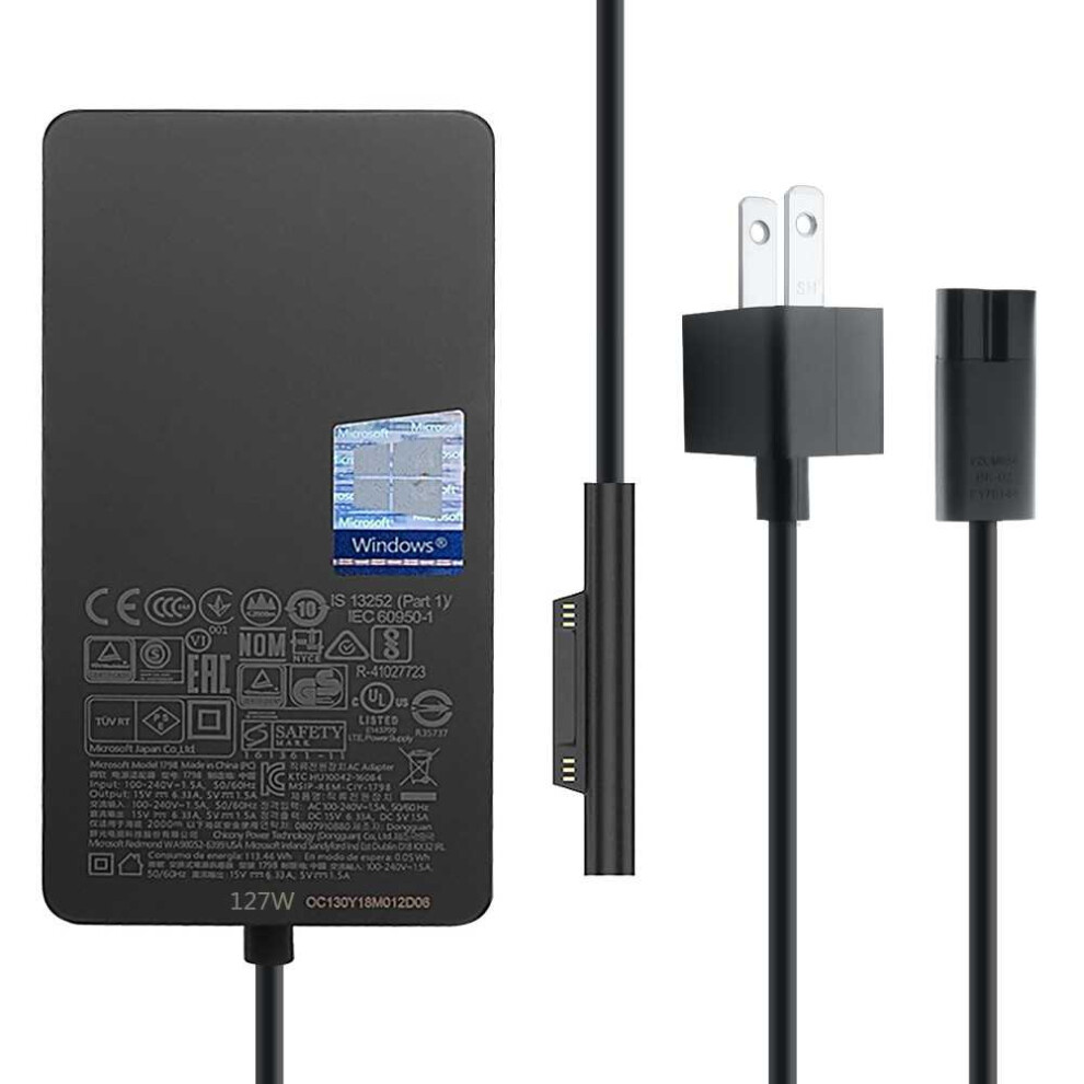 For Microsoft Surface Book 3 1932 127W 15V 8A Ac Adapter Charger 766262038280