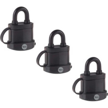 Pack of 3 Yale Weatherproof Padlock Hight Protection Outdoor Hardened Shackle