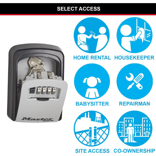 Master Lock MASTER LOCK Key Safe Wall Mounted, Medium 85 x 119 x 36 mm UK 1