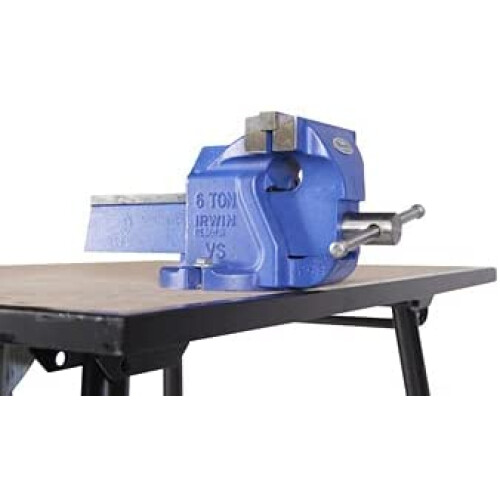 Armorgard - Tuffbench + Folding Workbench c/w Wheels, Handle 4" Chain Vice and 6" Engineers Vice 1