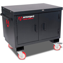 Armorgard - Mobile Tuffbench c/w wooden top 1120x705x920