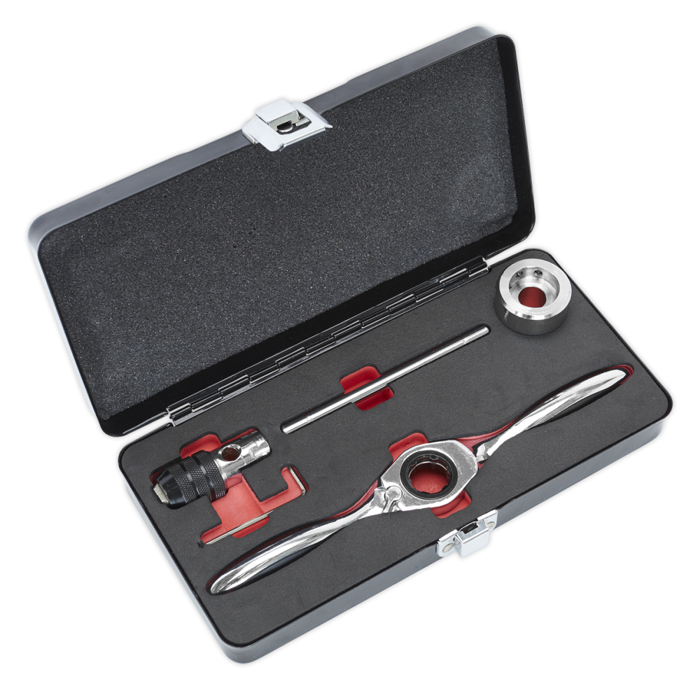 SEALEY - AK3027 Bi-Directional Ratchet Tap & Die Holder Set 5pc