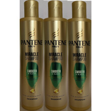 3 x 250ml Pantene Pro-V Miracle Keratin Shampoo - Smooth & Sleek