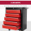 Homcom HOMCOM 5-Drawer Tool Chest Steel Lockable Tool Storage Cabinet w/ Wheels Red 3